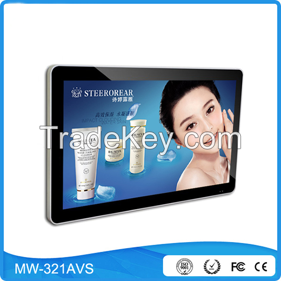 32 Inch Wall Mounted Elevator Lcd Advertising Display Screen, Digital Signage Player