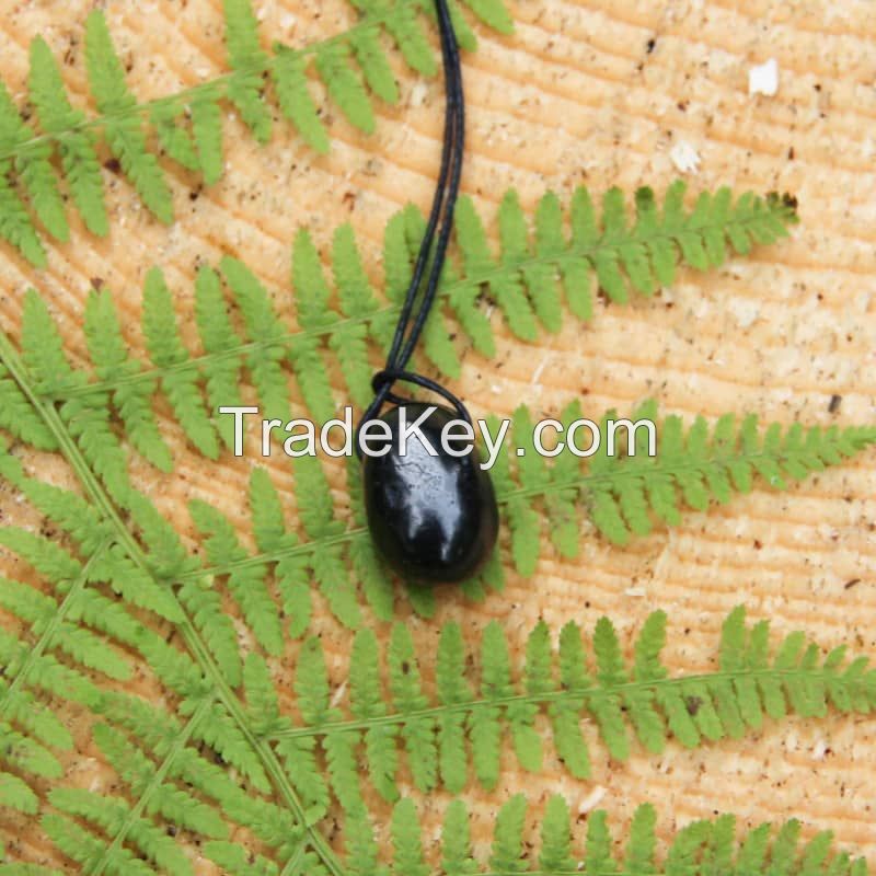 Drop shungite pendant for EMF protection