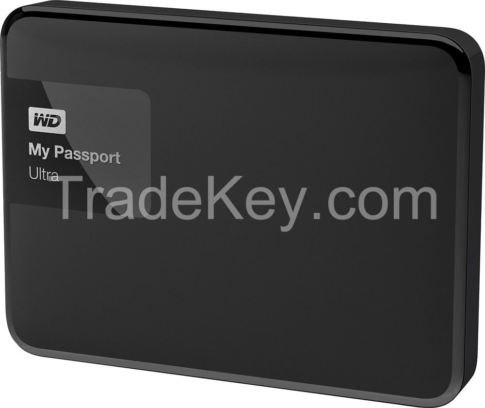 WD - My Passport Ultra 1TB External USB 3.0/2.0 Portable Hard Drive - Classic Black
