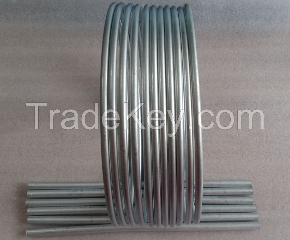 Hot sale white zinc coated steel tube standard brake line pipe