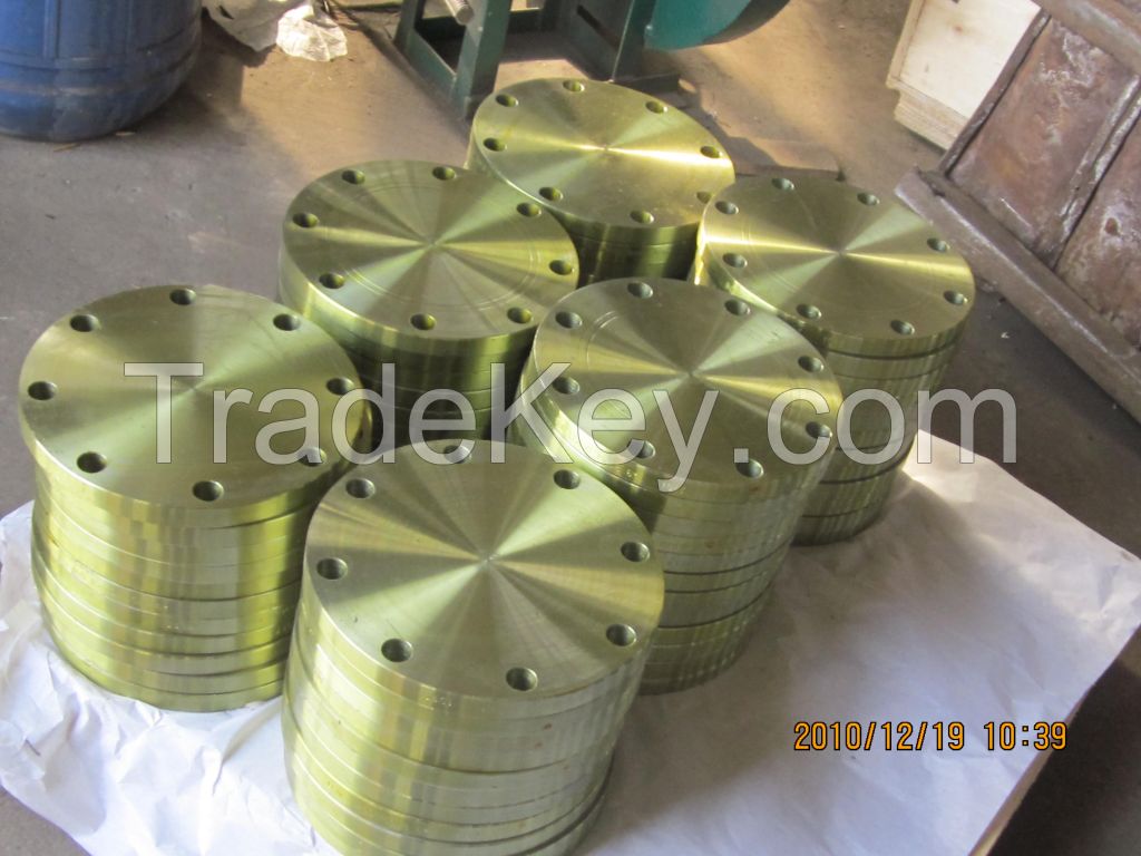 Sell Carbon Steel Forged Flat Plate Flange with Yellow Painting