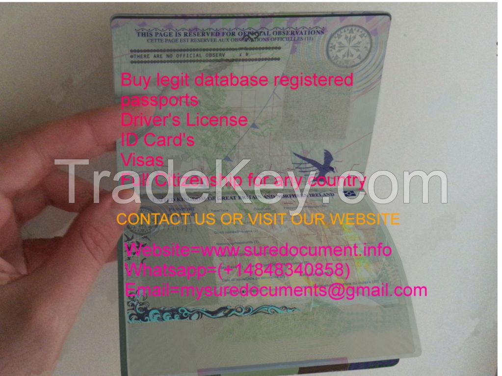 Buy high-quality database registered passports, Driver's license, ID cards(+14848340858)