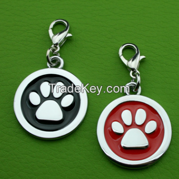 Circular Zinc Alloy dog tag with pattern