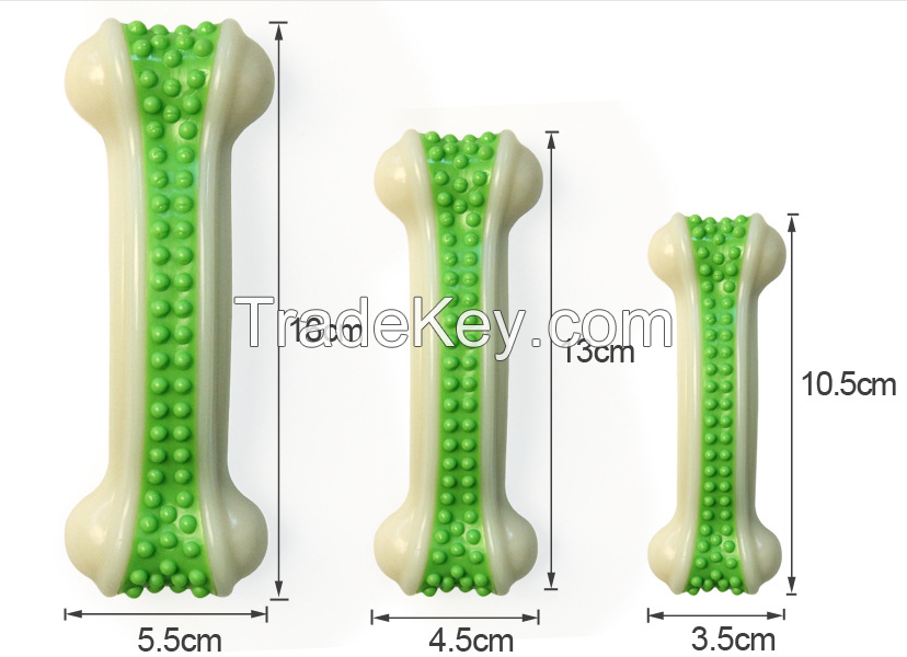 Bone shape dog toy dog tooth toy durable chew FDA safe material