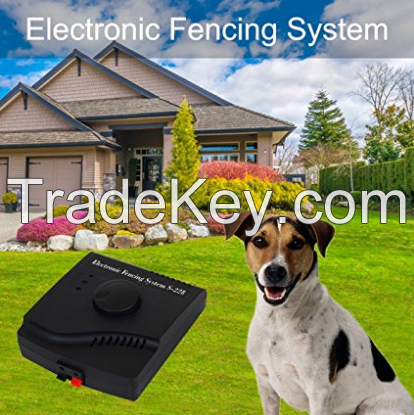 Invisible Pet Fence System with 5 Adjustable Shock Level Rechargeable and 100% Waterproof Receiver Collar, 1000 Feet Wire Included for Boundary Up to 1.2 Acres 5, 000 Sq. Ft