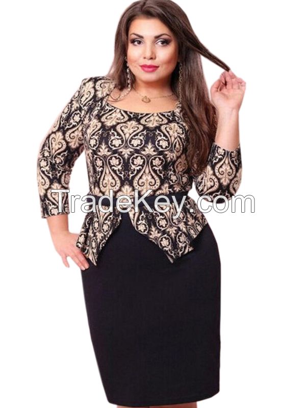 Plus Size Women Causal Dress