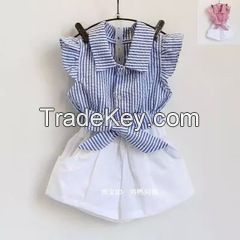 Girl's 100% Cotton Woven Blouse/Pants