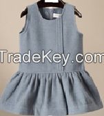 Girl's 85% Polyester 15% Wool Woven Skirt