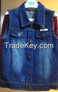 Boy's/Men's 100% Cotton Jeans Vest