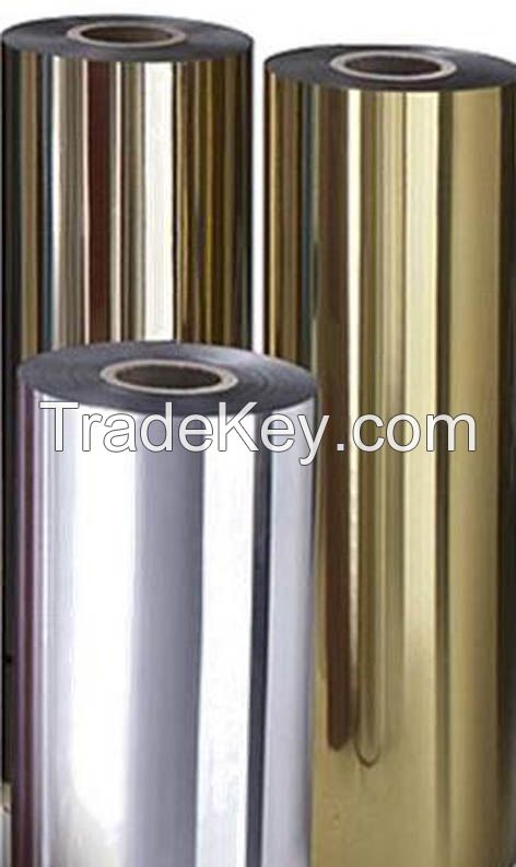 Gold, Silver disposable Metalized Biaxial Oriented Polystyrene OPS Film