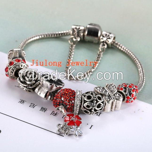 wholesale european charm bracelet diy murano glass bead bracelet