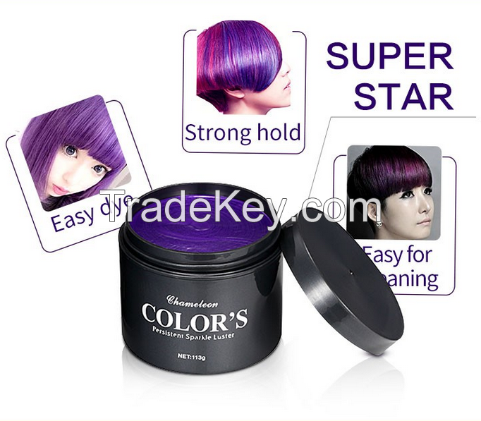 Private label water based color styling wax hair modeling pomade 150g