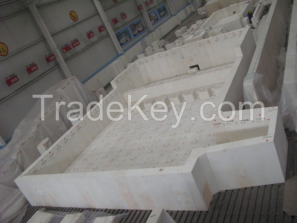 fused cast AZS block refractory to Container glass furnace