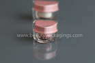 Mini Pink Heart Shaped Acrylic Face Cream Cosmetic Packaging Jar