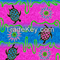 Dolphin Batik Design Cotton and Rayon
