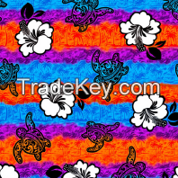 Hibiscus flower design Rayon