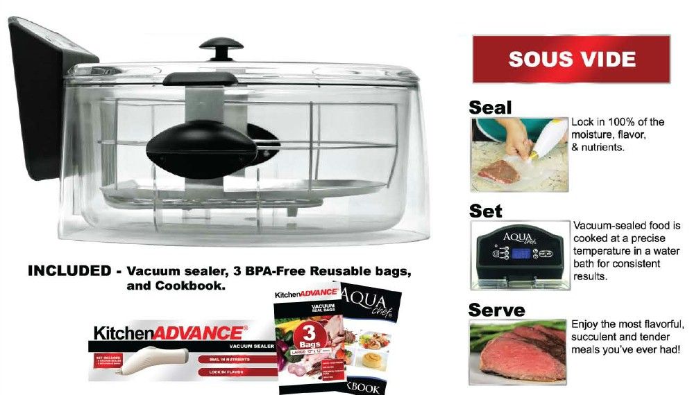 Clarity Sous Vide Smart Cooker Slow Cooker with Seal Vacuum Sealer