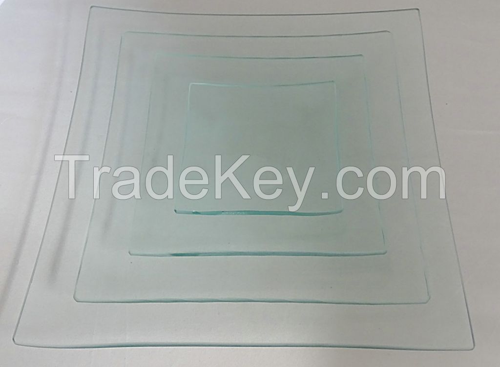 10cm, 15cm, 20cm, 25cm, 30cm, Square Clean Seving Dinner Decorative Food Tempered Glass Plate