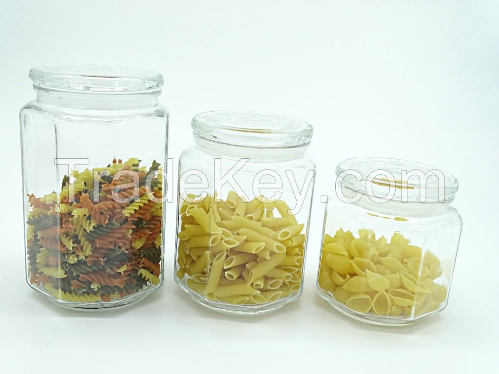 2.4L 3sets Kitchen Glass Jar Kitchenware Glass Bottle