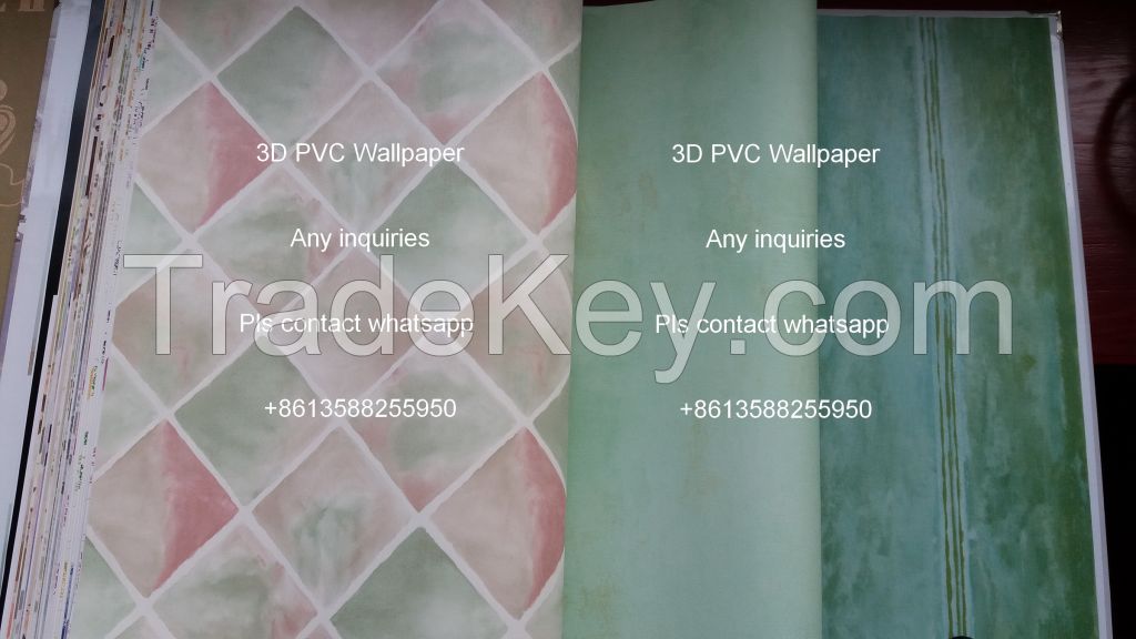 Water color brick PVC wallpaper