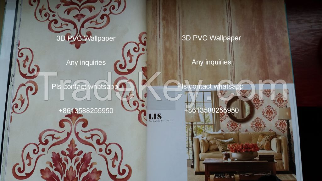 2017 new design hot sale PVC wallpaper