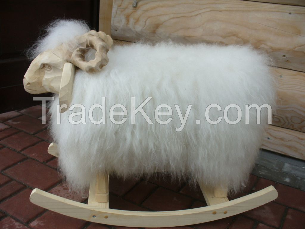 Sheepskin and leather products, - sold