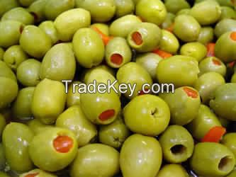 green olives, fresh, organic , canned olives