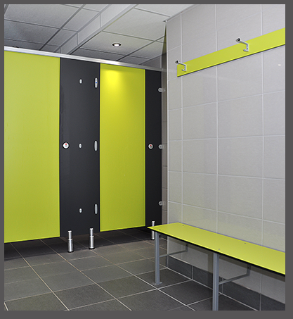 New Phenolic Hpl Laminate Panel Water Proof Toilet Cubicle Partition