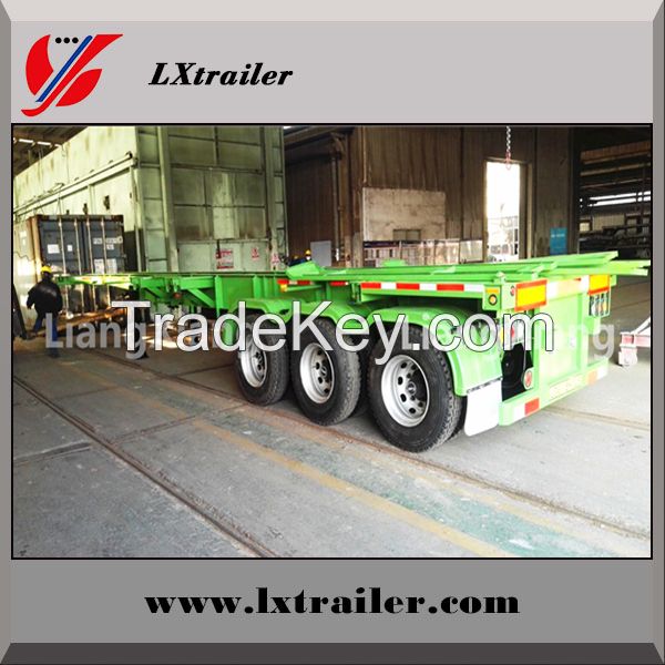 LiangXiang 3-axle 40ft skeleton container semi trailer