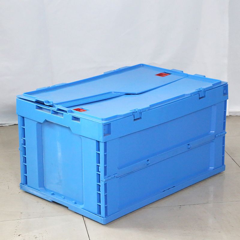 Standard Sizes Fodable Plastic Tote Boxes with Lids Collapsable Design