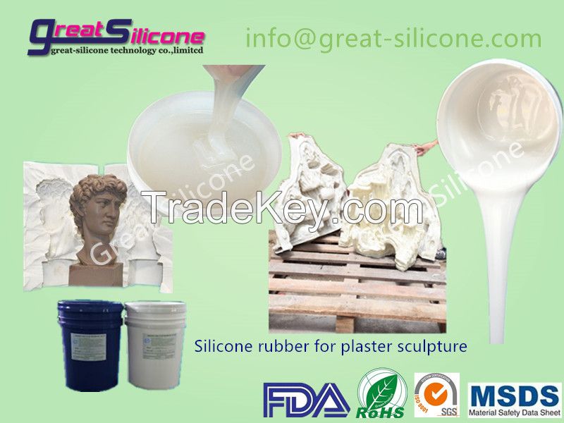 Sell condensation cure silicone rubber for plaster sculpture mould making