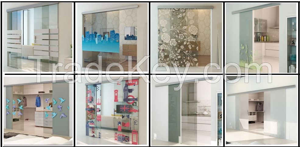 sell the CE TUV certification of printed tempered glass door