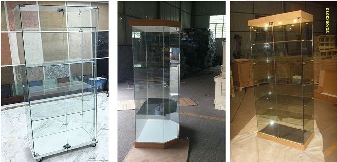 Toughened Glass Display Showcase Jewelry Cabinet China