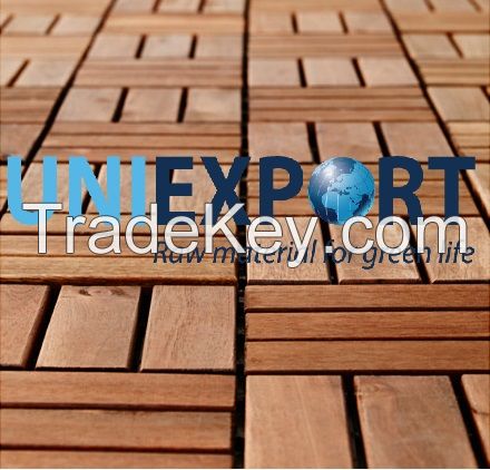 Interlocking Removable Acacia Outdoor Decking Floor Tile