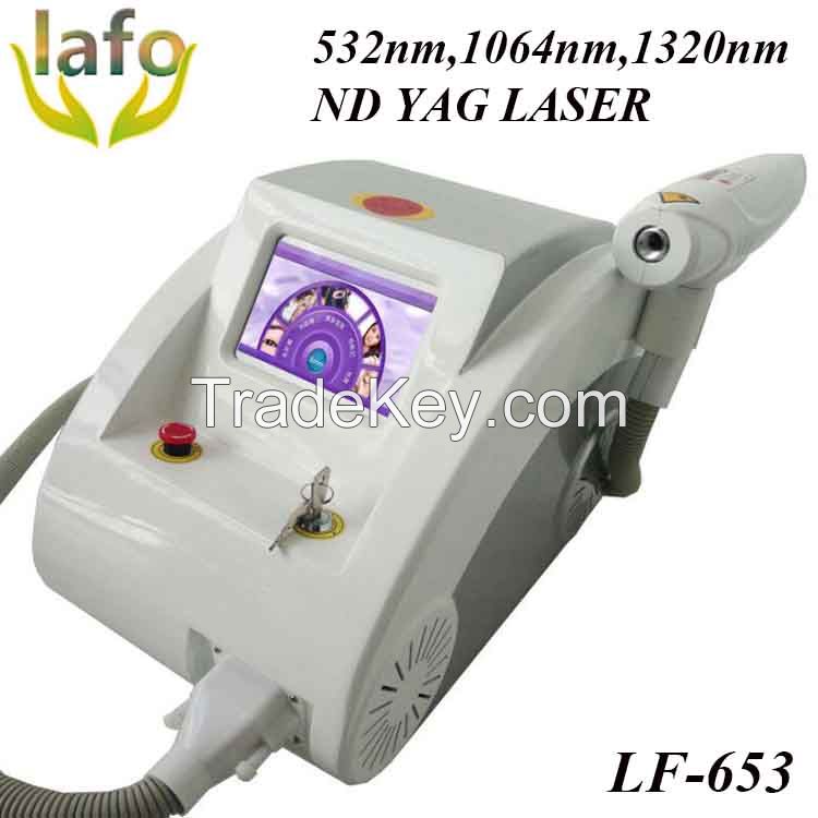 LF-653 portable q-switch nd yag laser tattoo removal machine