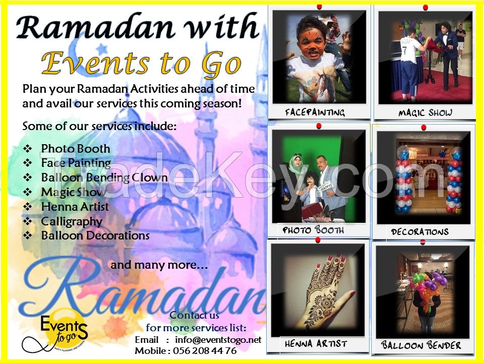 Ramadan Offers with Events to Go Party Planning and Events