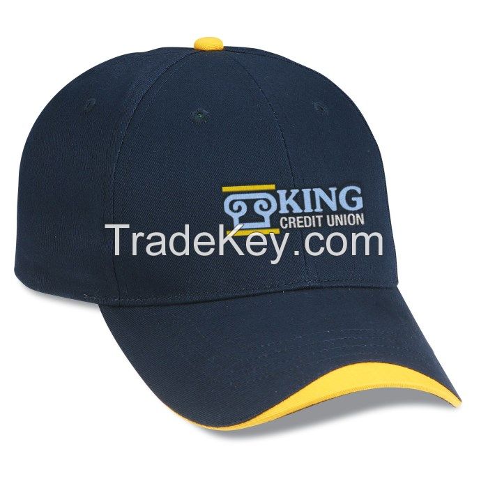 cusom logo baseball hats/ promotional company logo baseball caps