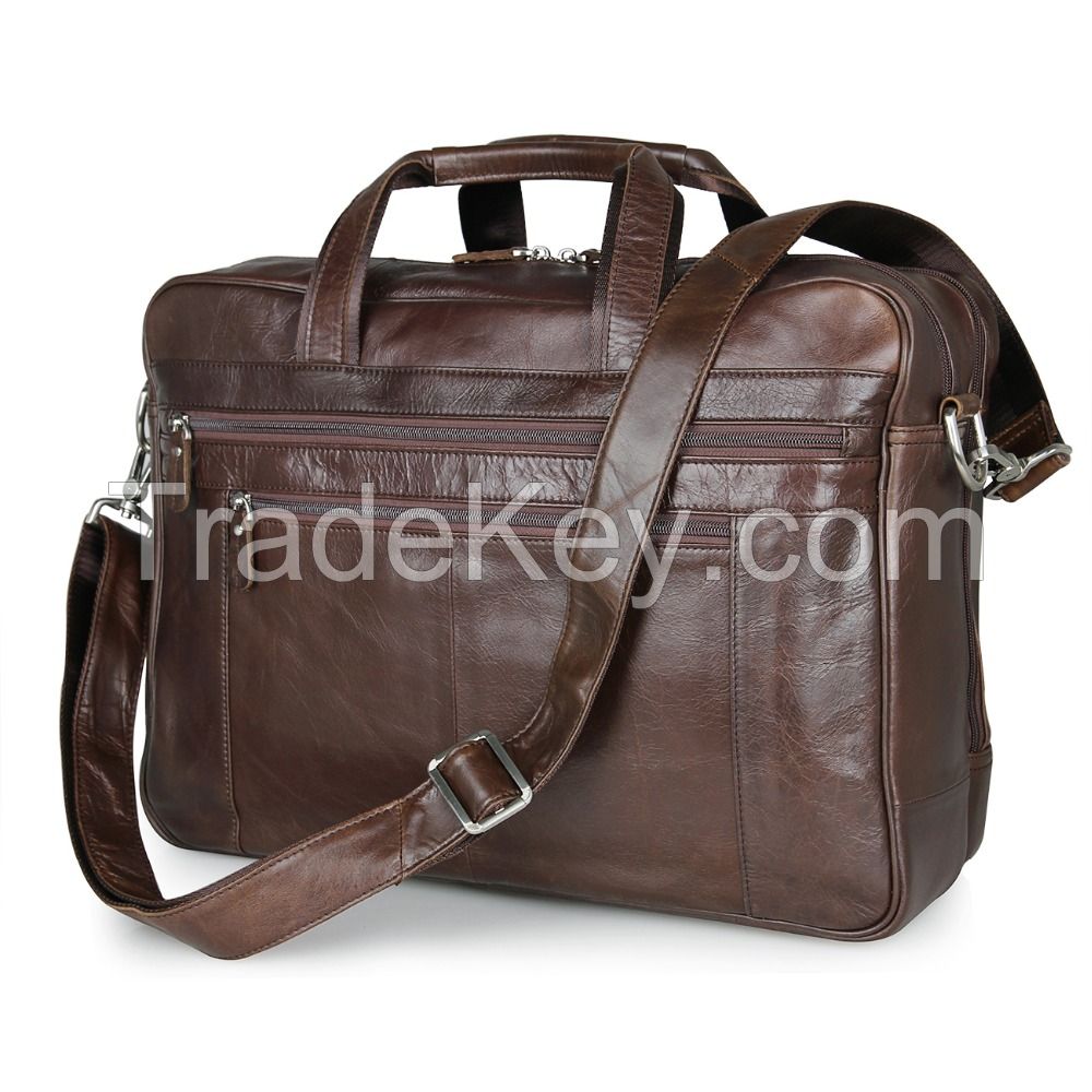 Genuine leather bag for 13.3, 15.6, 17.3 inch laptops