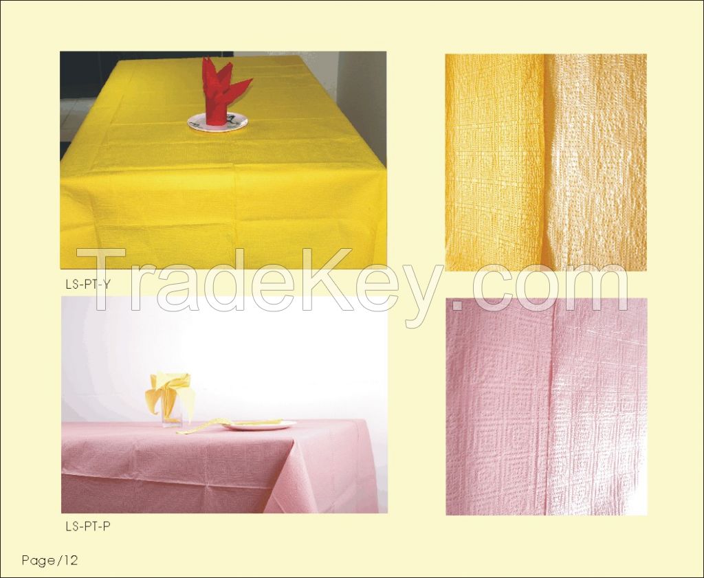 Factory Direct Sale Elegant Colorful Paper Tablecloth Paper Table Cover