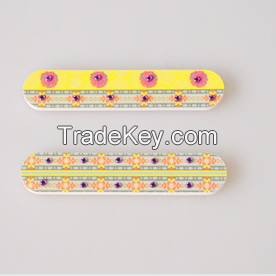 Custom bling acrylic rhinesone nail file emery board factory