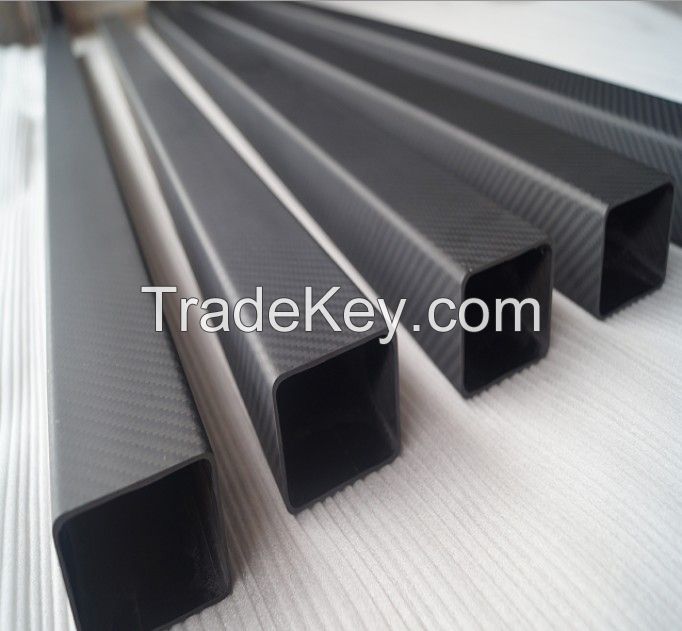 High strength gloss and twill 3k carbon fiber square tube