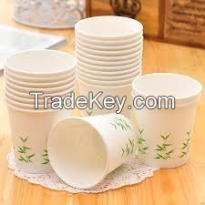 Paper Material and Beverage Use Easy to store Printed disposable paper coffee cups