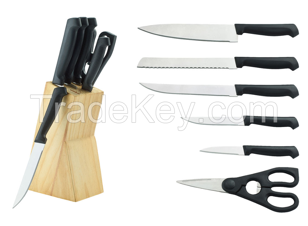 7piece plastic handle kitchen  knife set