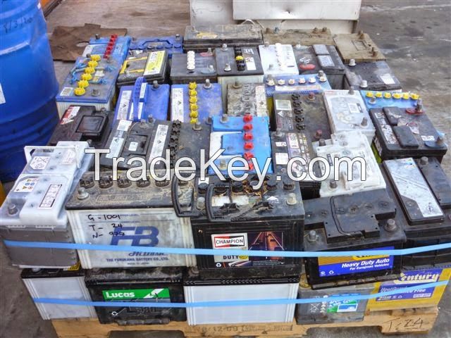 Used drained battery lead acid battery scrap