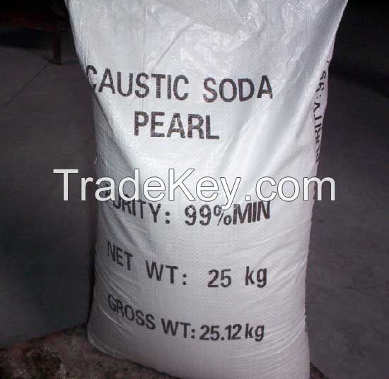 99% Industrial Grade Caustic Soda Pearls / Flakes