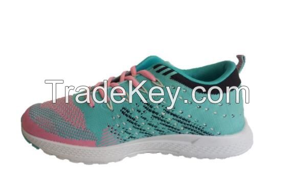 hot sale custom sneakers fly knitting upper rubber soles sport shoes