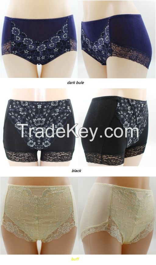 high quality cotton antibacterial breathable lace slim shaping panty