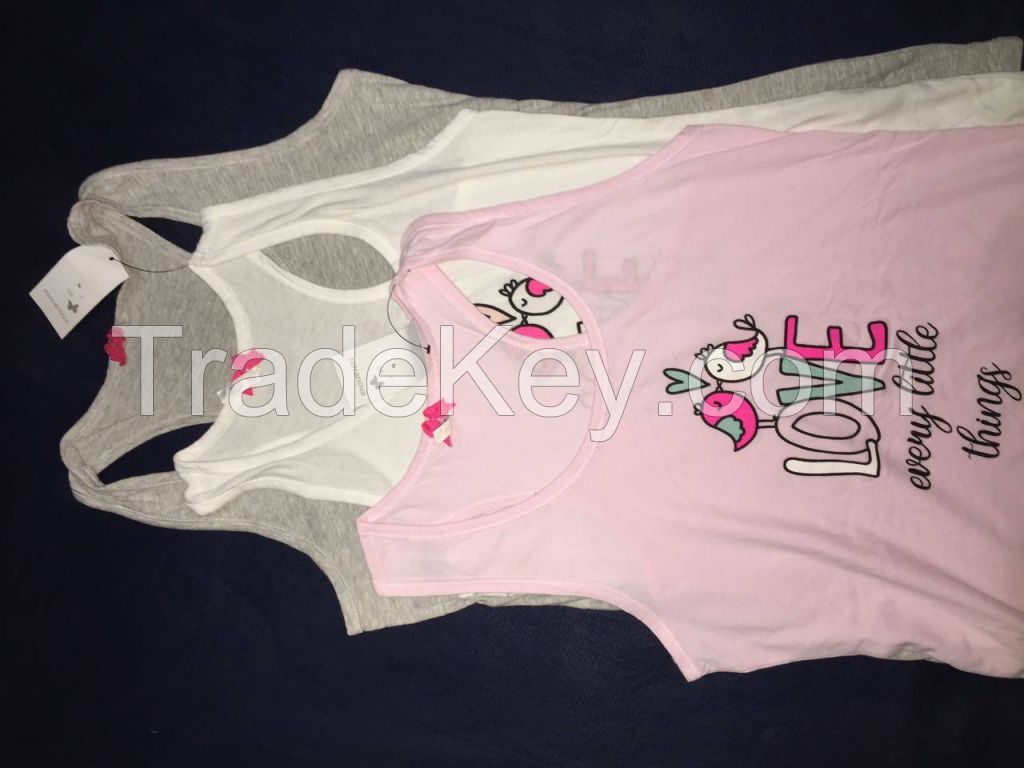 Girls Tank Top Manufacturing and Stock-lot