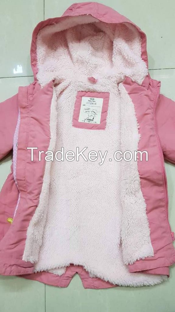 Baby Padding Jacket manufacturing and Garments stock-lots