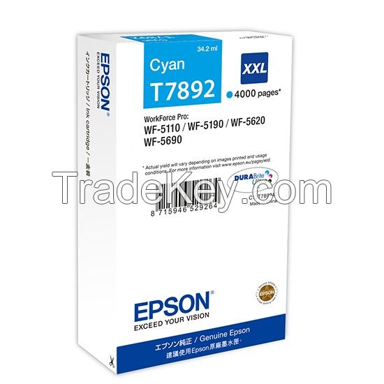 Ink Epson cyan T7892 , 34 ml , WF-5110DW, WF-5190DW, WF-5620DWF, WF-5690DWF